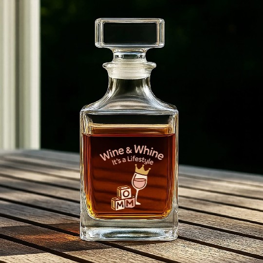 Single Mom Life Chaos Coordinator Wine Coffee Whiskey Decanters