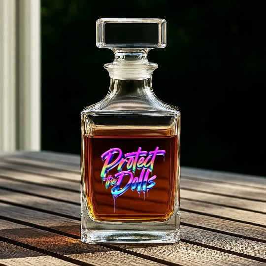 Protect the Dolls - Drip Art Aesthetic Whiskey Decanters