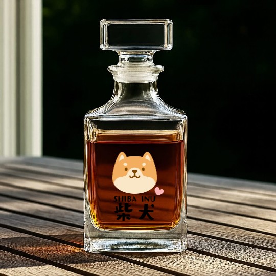 Kawaii Shiba Inu Brown Whiskey Decanters