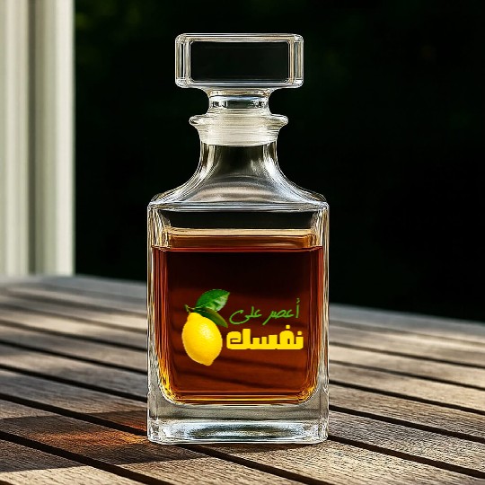 Egyptian Proverb.Squeeze a Lemon on Yourself Whiskey Decanters