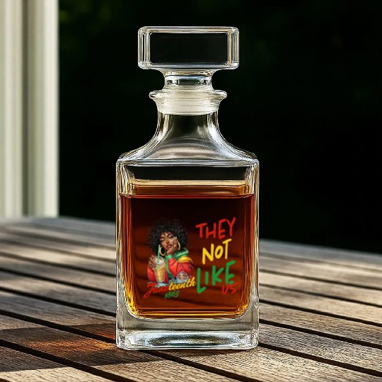 Juneteenth They not like us Whiskey Decanters