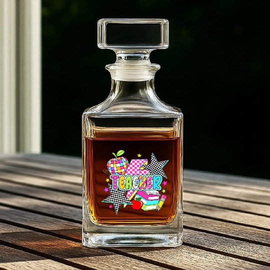 Retro Teacher Preppy Teacher Whiskey Decanters