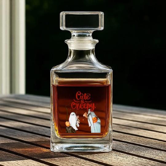 cute and creepy Whiskey Decanters