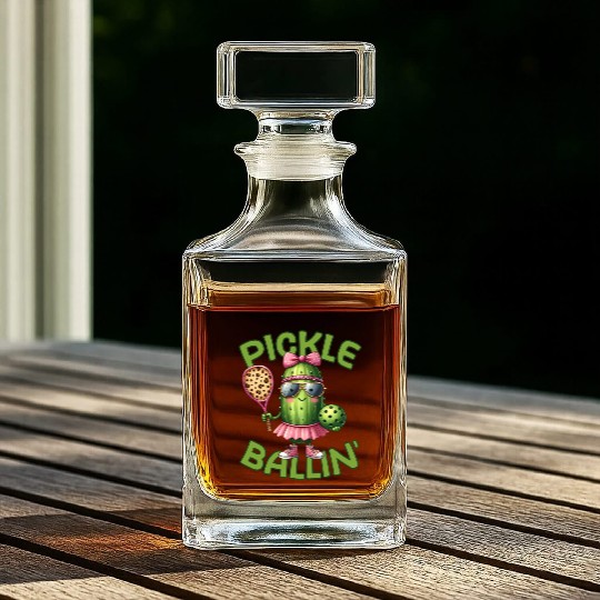 Pickle Ballin Pickleball Dink This Whiskey Decanters