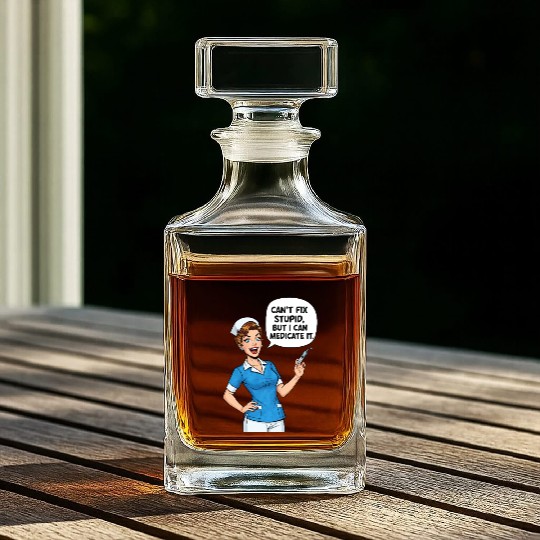 Nurse Humor: Can't Fix Stupid, Medicate It Whiskey Decanters