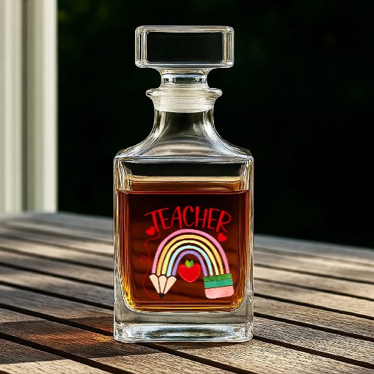 TEACHER Whiskey Decanters, TEACHER APPRECIATION Whiskey Decanters