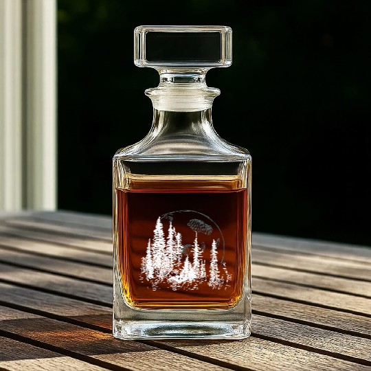 Forest Moon – Lunar Light in the Wilderness Whiskey Decanters