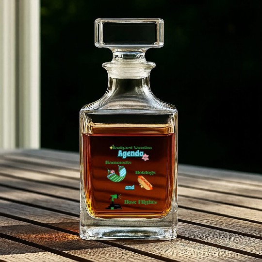 Backyard Vacation Whiskey Decanters