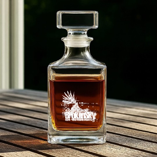 Vibrant Fireworks Night Skyline Whiskey Decanters