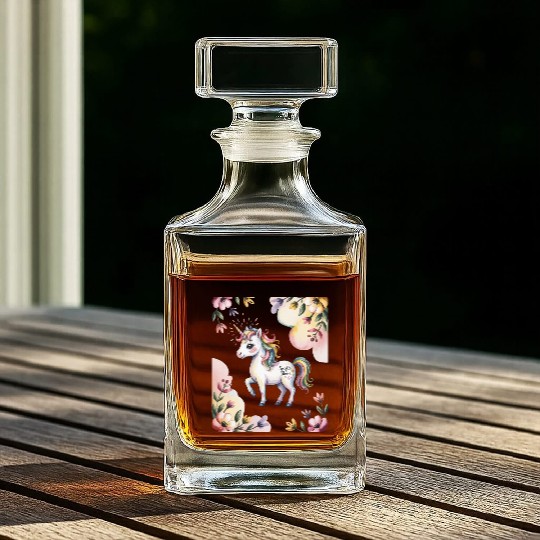 Believe in Magic – Cute Rainbow Unicorn Fantasy Whiskey Decanters