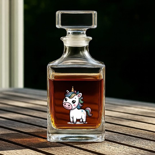 Believe in Magic – Cute Rainbow Unicorn Fantasy Whiskey Decanters
