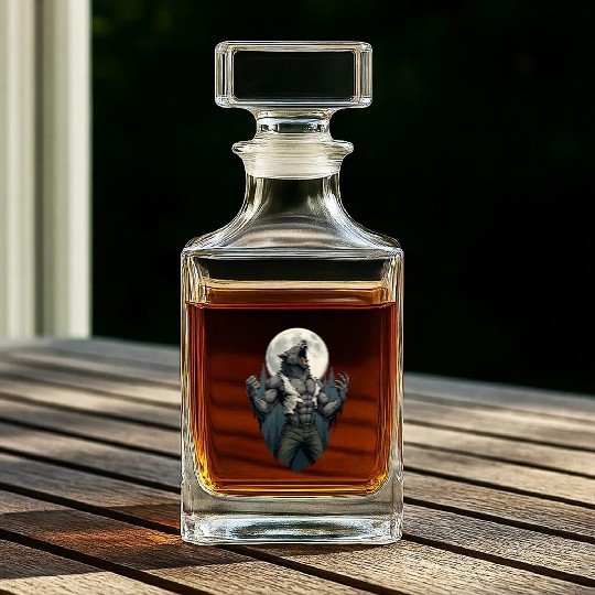 Howl of the Alpha – Werewolf Under the Moon Whiskey Decanters