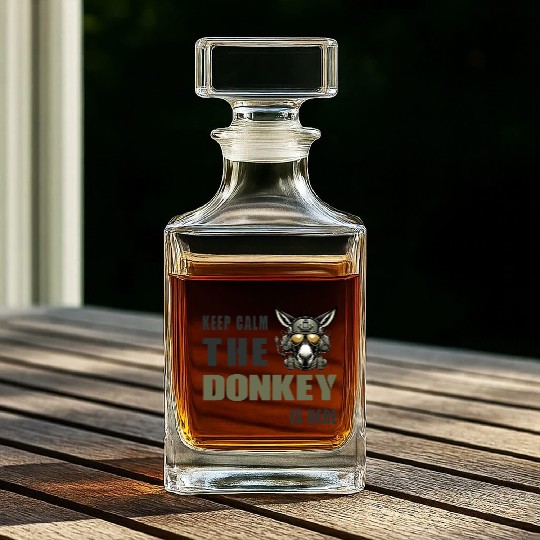 Keep Calm, The Donkey Is There - Military Whiskey Decanters