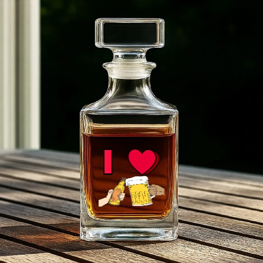 I LOVE BEER #1 Whiskey Decanters