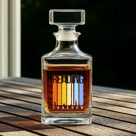 Back To School Reading Teacher Whiskey Decanters