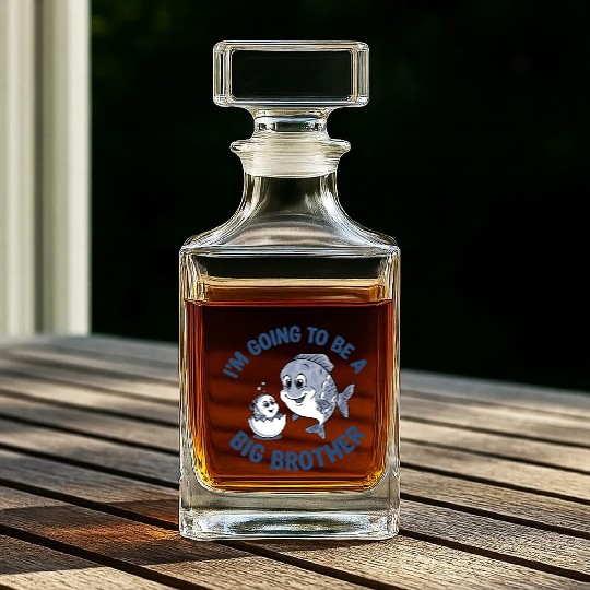 Cute Fish Big Brother Reveal Whiskey Decanters