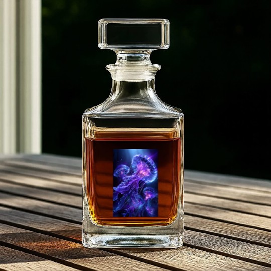 Neon Glow Jellyfish Whiskey Decanters