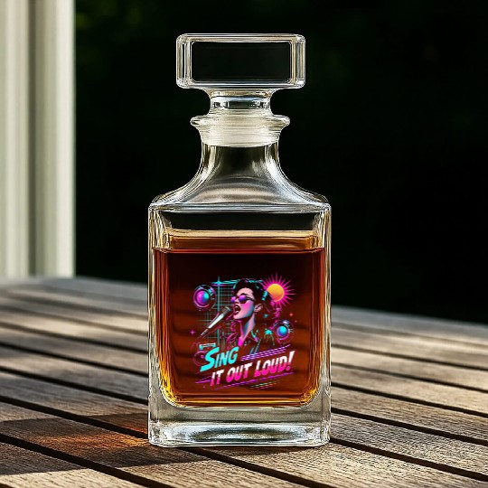 Karaoke Sing It Out Loud Whiskey Decanters