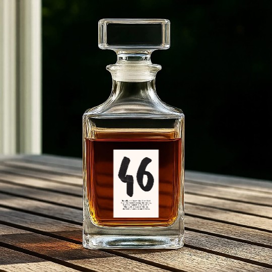 Psalm 46 Minimalist Christian typography poster Whiskey Decanters