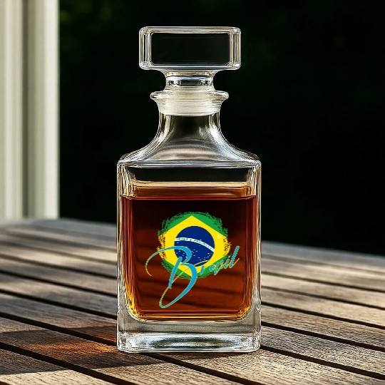 Brazil Flag Whiskey Decanters