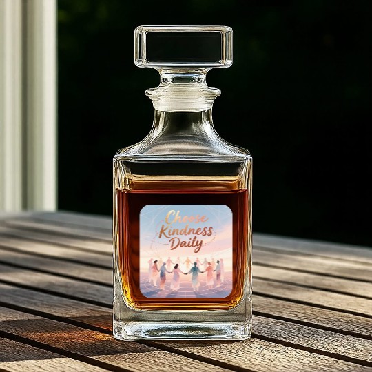 Choose Kindness Daily Inspirational Design Whiskey Decanters