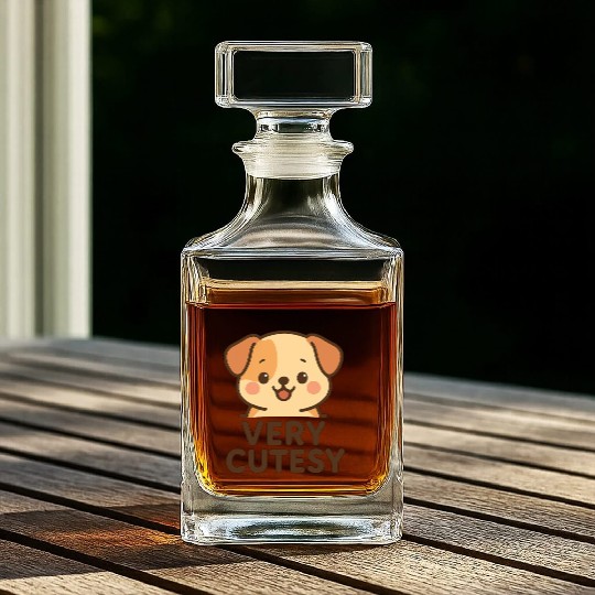 Adorable Puppy Design Whiskey Decanters