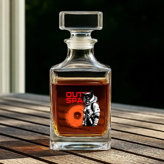 Space Cat Astronaut Adventure Whiskey Decanters