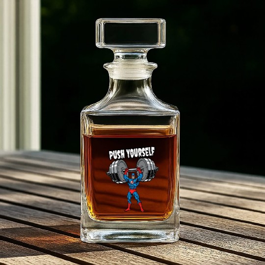 Superhero Push Yourself Gym Whiskey Decanters Whiskey Decanters