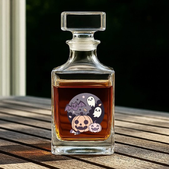 Halloween Kawaii Pumpkin Ghost Bat Whiskey Decanters