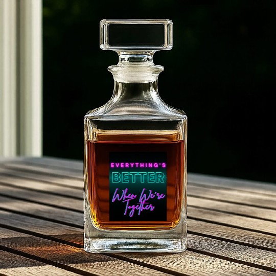 Everything’s Better Together Neon Whiskey Decanters
