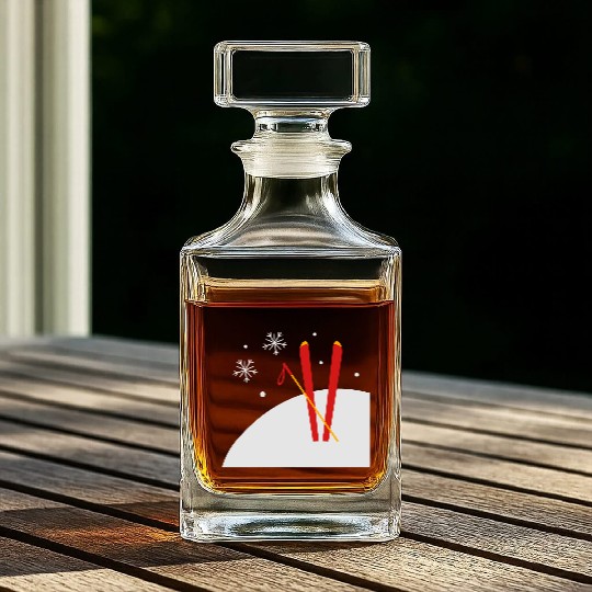 Skiing 3 Whiskey Decanters