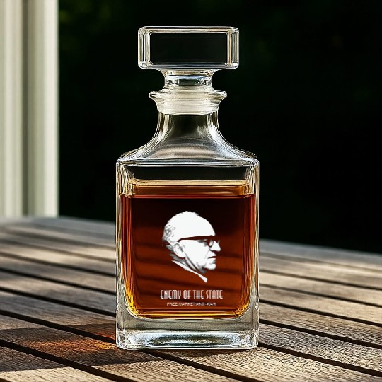 Freedom Liberty Capitalism Libertarian Anarchy Whiskey Decanters