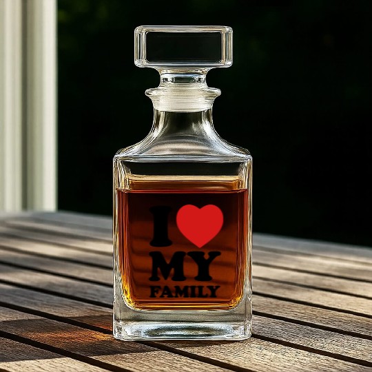 I love my family Whiskey Decanters