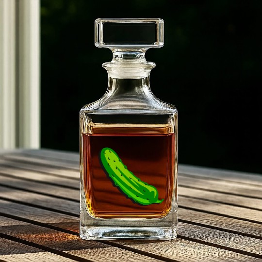 It's a giant pickle Whiskey Decanters