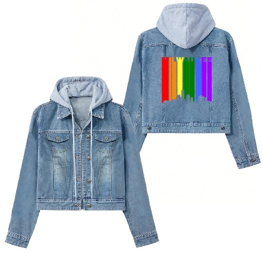 Milwaukee Wisconsin Rainbow LGBT Gay Pride Women's Denim Jackets