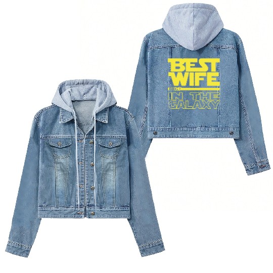Best wife in the galaxy Women's Denim Jackets