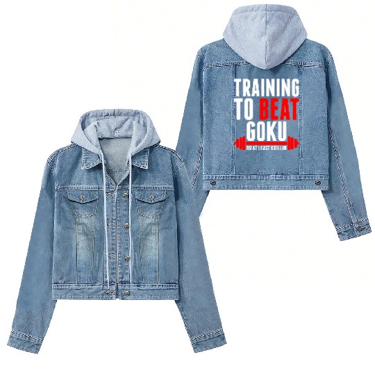 Training To Beat Goku Women's Denim Jackets