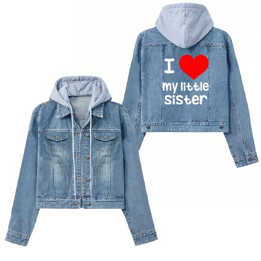 I Love my little Sister Women's Denim Jackets