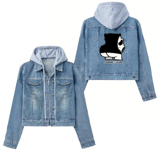 Ghost creature scream or laugh Women's Denim Jackets