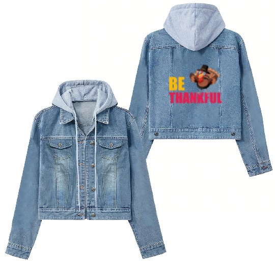 Be Thankful Thanksgiving Turkey Women's Denim Jackets