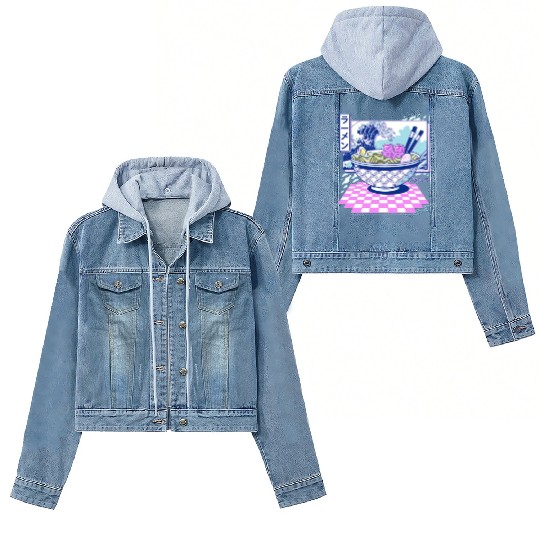 Vaporwave Ramen Women's Denim Jackets
