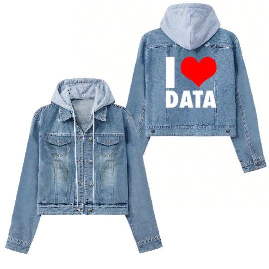 I love Data Programmer Women's Denim Jackets