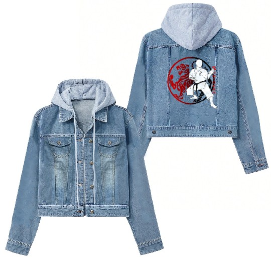 Shotokan Karate Shuto Uke - Martial Arts Design Women's Denim Jackets
