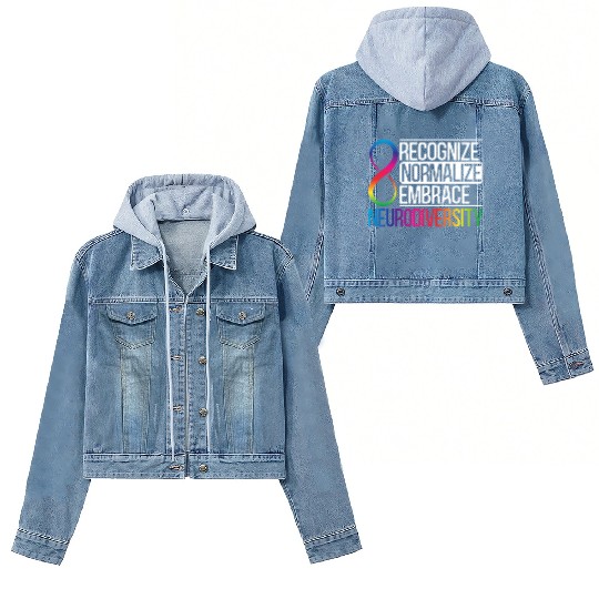 Recognize Normalize Embrace Neurodiversity Autism Women's Denim Jackets