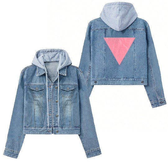 Vintage Gay Pride Pink Triangle Vintage LGBT Women's Denim Jackets