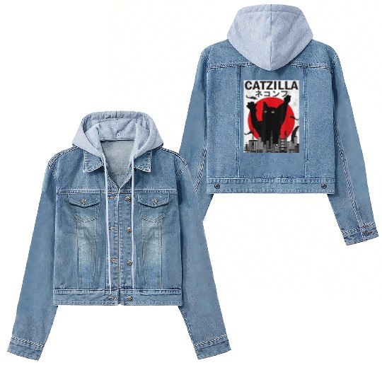 Vintage Catzilla Japanese Sunset Style Women's Denim Jackets
