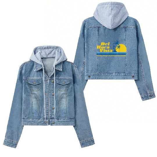 Del Boca Vista Retirement Community Funny No 2376 Women's Denim Jackets