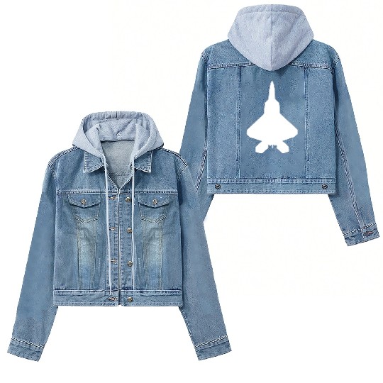 F 22 Raptor Fighter Jet Women's Denim Jackets