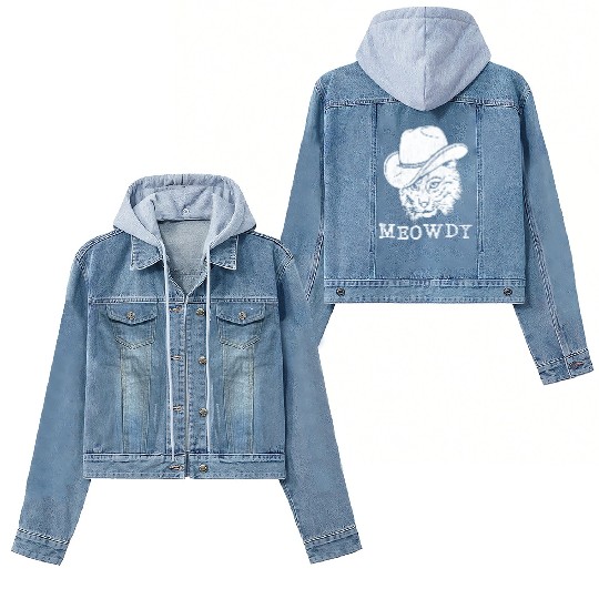 Meowdy Western Country Music Cowboy Cowgirl Women's Denim Jackets