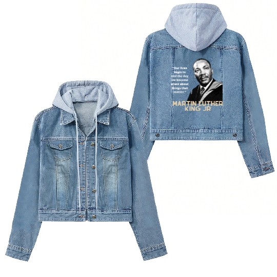 MARTIN LUTHER KING JR QUOTE Women's Denim Jackets